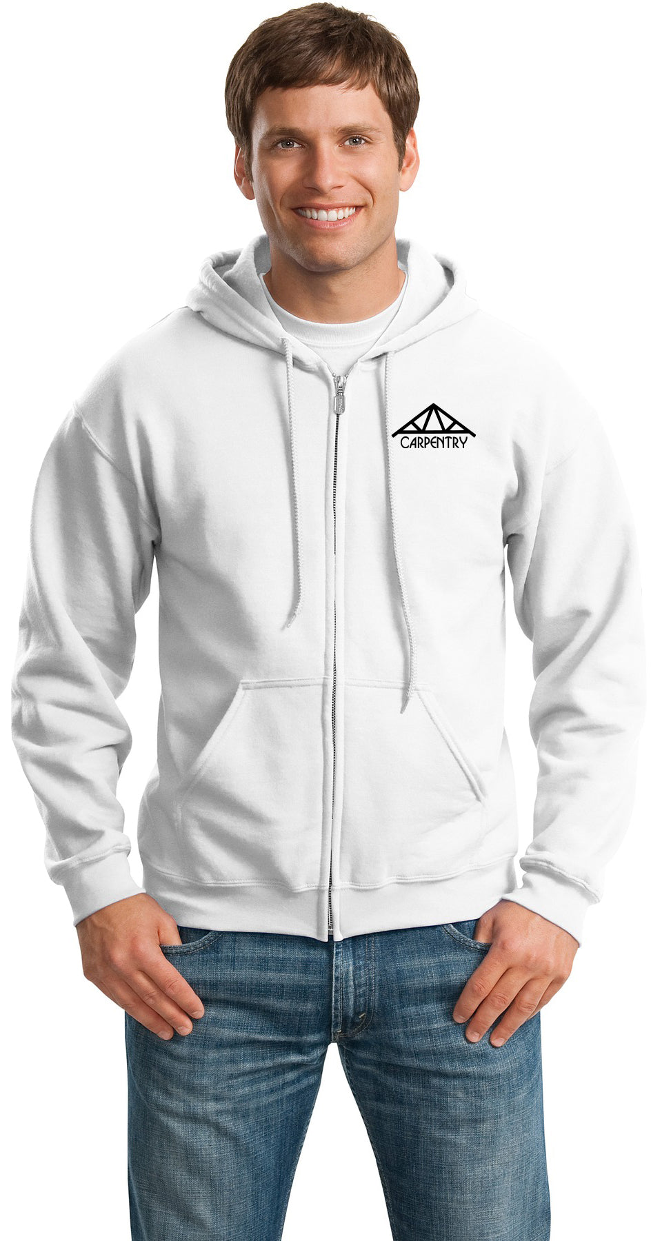 Moore-Norman Carpentry - Gildan - Heavy Blend Full-Zip Hooded Sweatshirt. 18600