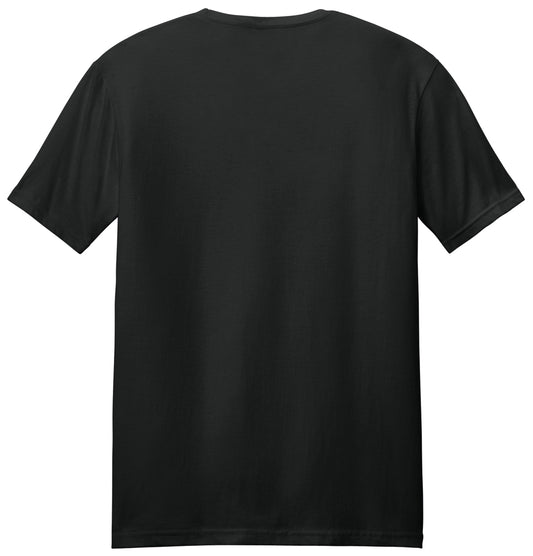 The Spice Boys Captain Daddy - Gildan Softstyle T-Shirt (64000) in plain black is pictured from the back, laid flat on a white background. Made from ringspun US cotton, it has a modern classic fit with no visible logos or patterns.