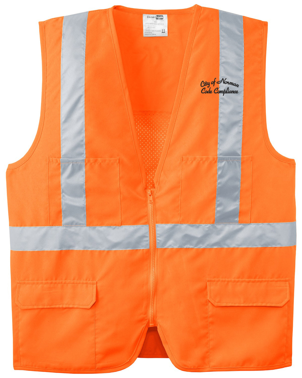 City of Norman - Code Compliance - CornerStone - ANSI 107 Class 2 Mesh Back Safety Vest. CSV405