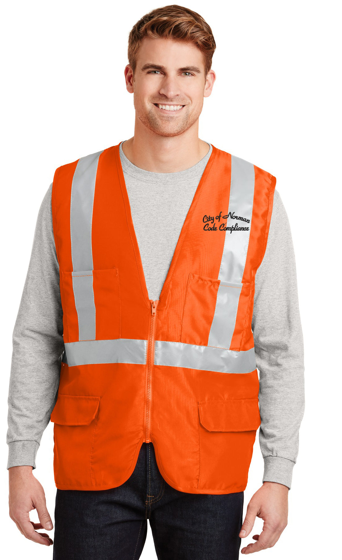 City of Norman - Code Compliance - CornerStone - ANSI 107 Class 2 Mesh Back Safety Vest. CSV405