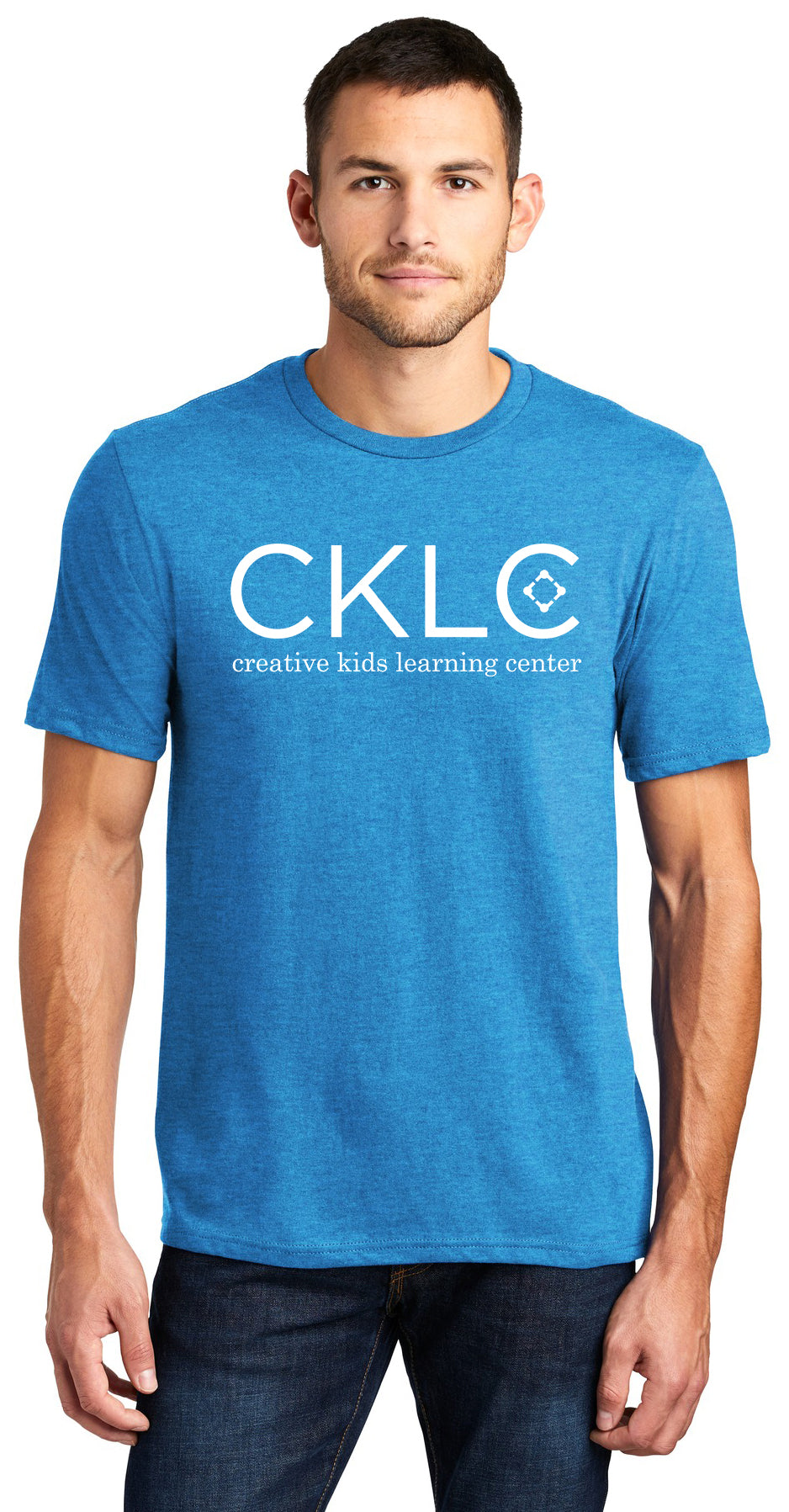 CKLC - District Very Important Tee. DT6000 - Heathered Bright Turquoise