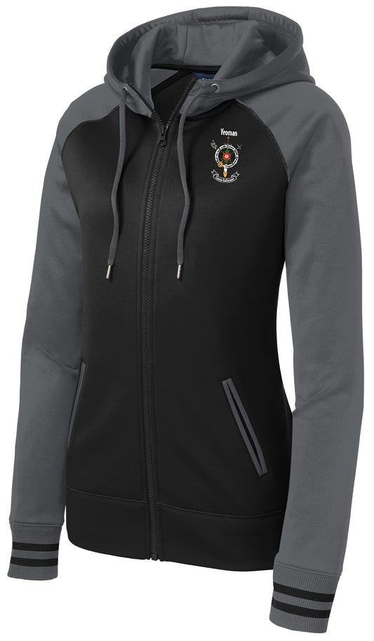 Yeoman Bodyguard (Camp Follower) - Sport-Tek Women's Sport-Wick Varsity Fleece Full-Zip Hooded Jacket. LST236