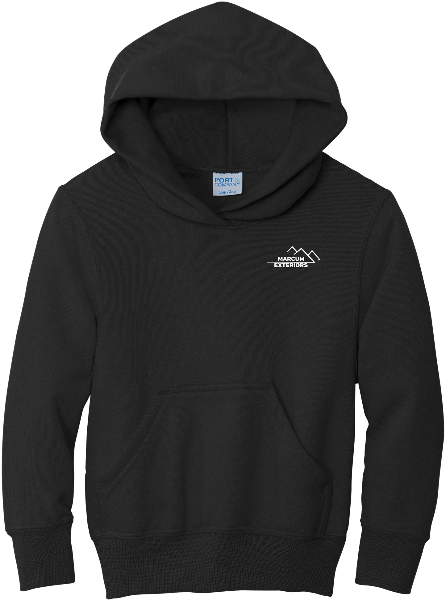 Marcum Exteriors - Port & Company® Youth Core Fleece Pullover Hooded Sweatshirt - PC90YH