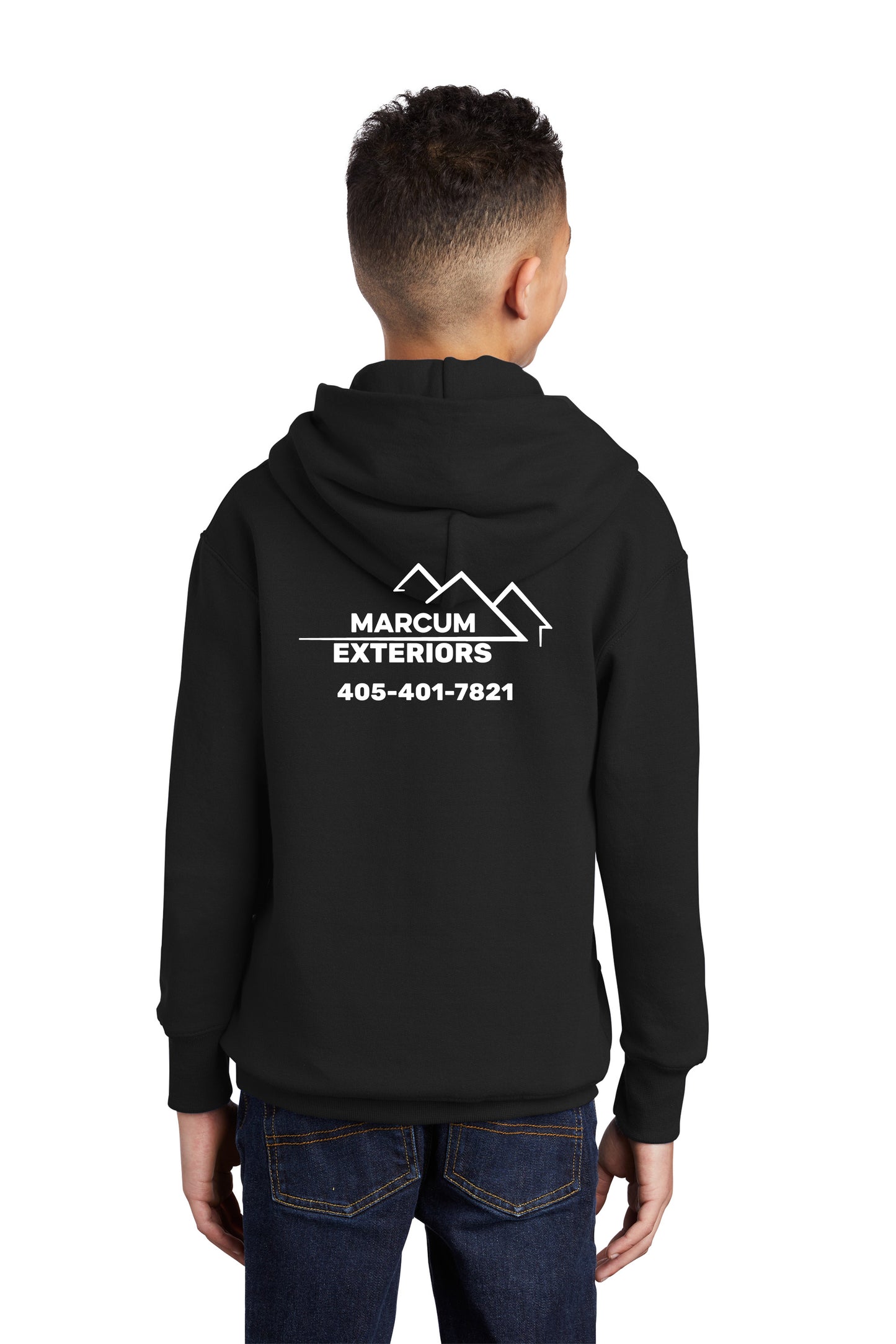 Marcum Exteriors - Port & Company® Youth Core Fleece Pullover Hooded Sweatshirt - PC90YH