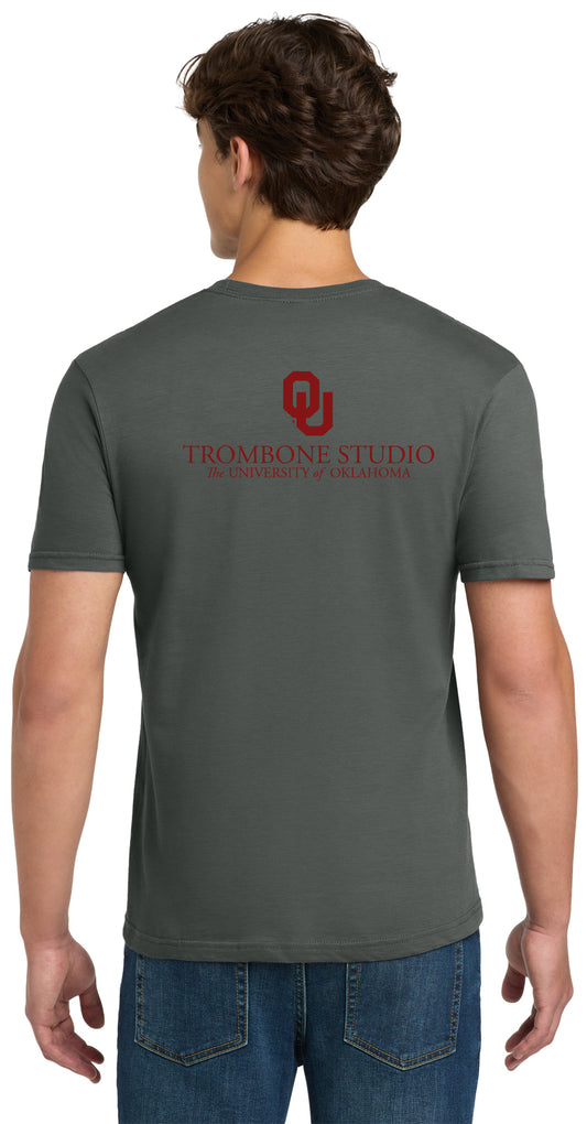 OU Trombone Studio - LC and Full Back - Gildan Softstyle T-Shirt. 64000