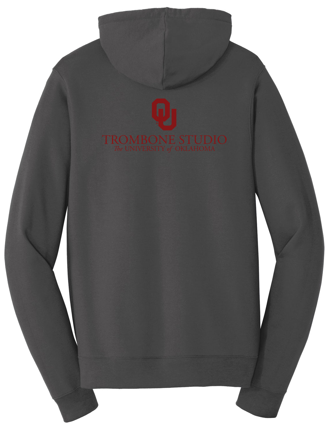 OU Trombone Studio - LC and Full Back - Port & Co Fan Favorite Fleece Pullover Hooded Sweatshirt. PC850H