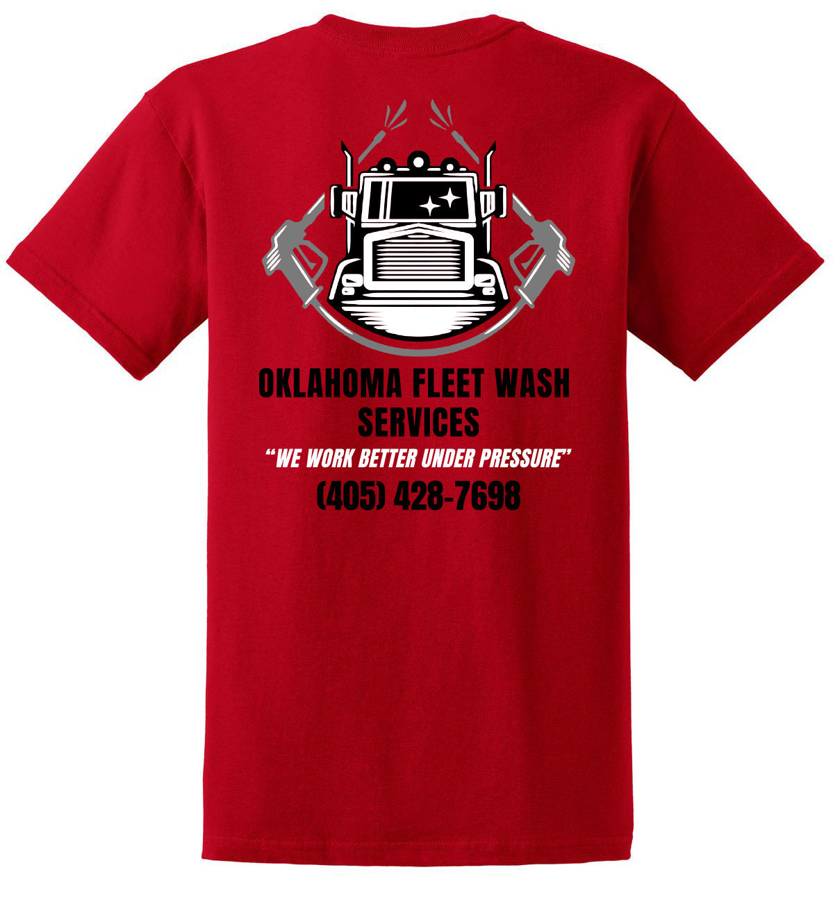 Oklahoma Fleet Wash Services - Left Chest and Full Back - Gildan® - Ultra Cotton® 100% US Cotton T-Shirt. 2000