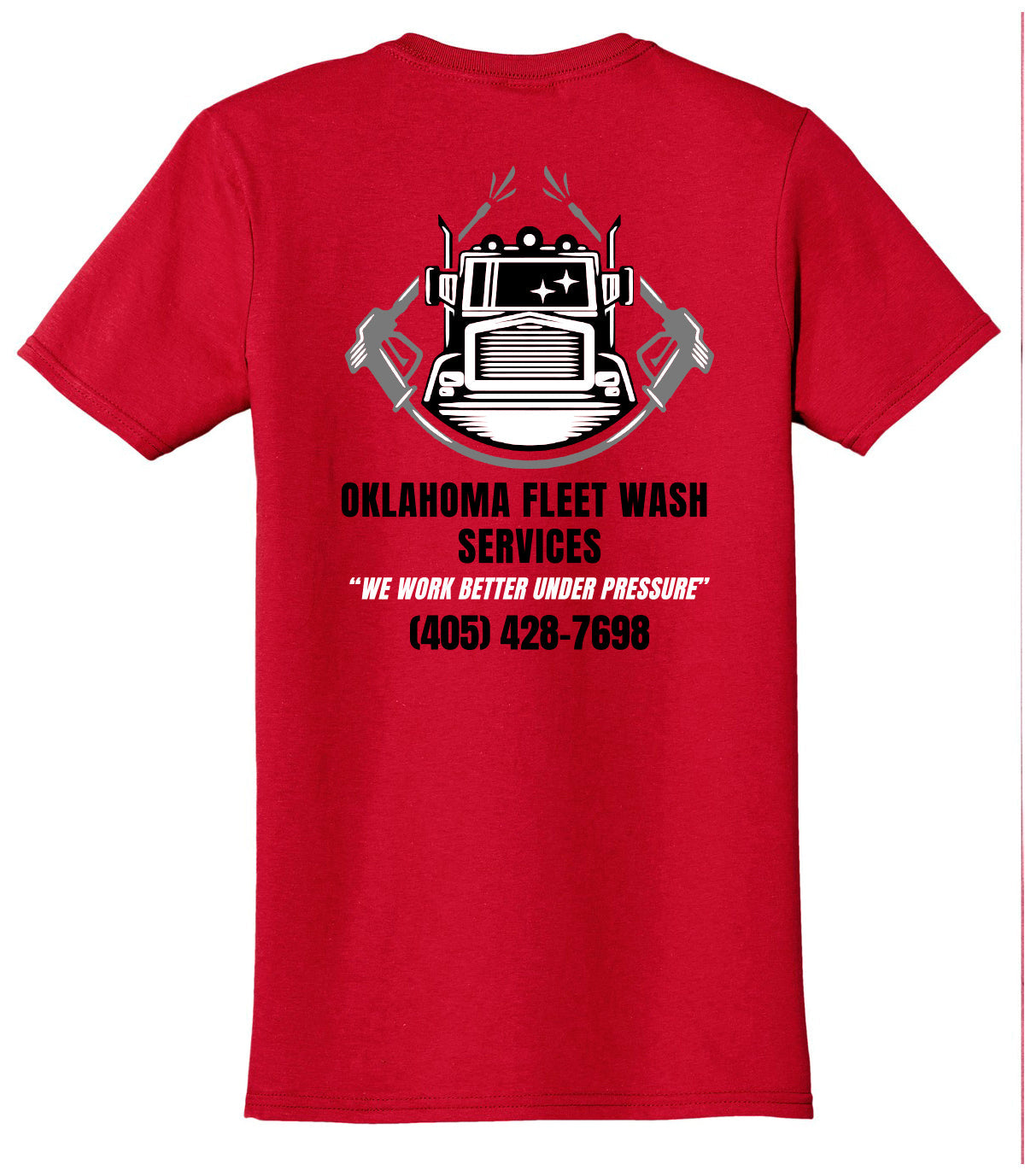 Oklahoma Fleet Wash Services - Left Chest and Full Back - Gildan Softstyle® T-Shirt. 64000