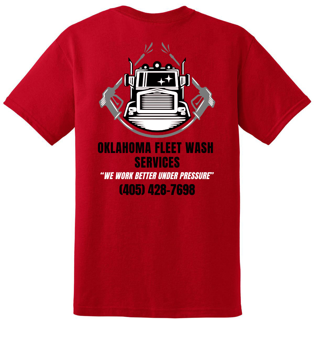 Oklahoma Fleet Wash Services - Left Chest and Full Back - Gildan® DryBlend® 50 Cotton/50 Poly T-Shirt. 8000