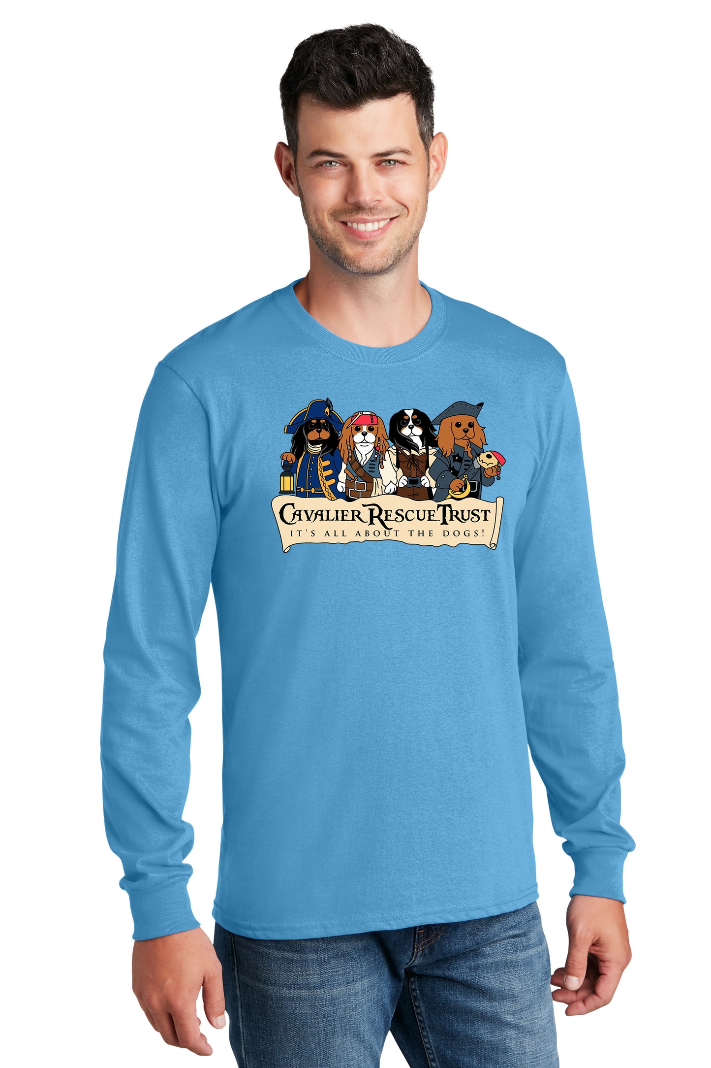 Cavalier Rescue - Port & Company - Long Sleeve Core Cotton Tee. PC54LS