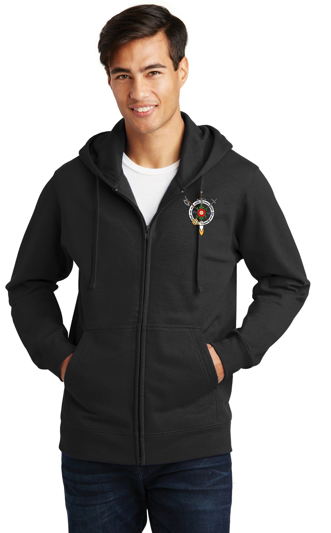 Yeoman Bodyguard - Port & Company Fan Favorite Fleece Full-Zip Hooded Sweatshirt. PC850ZH