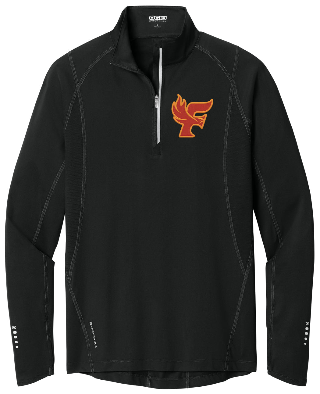Red Dirt Firebirds - Embroidered LC - Logo Tag Back - OGIO® Nexus 1/4-Zip Pullover. OE335