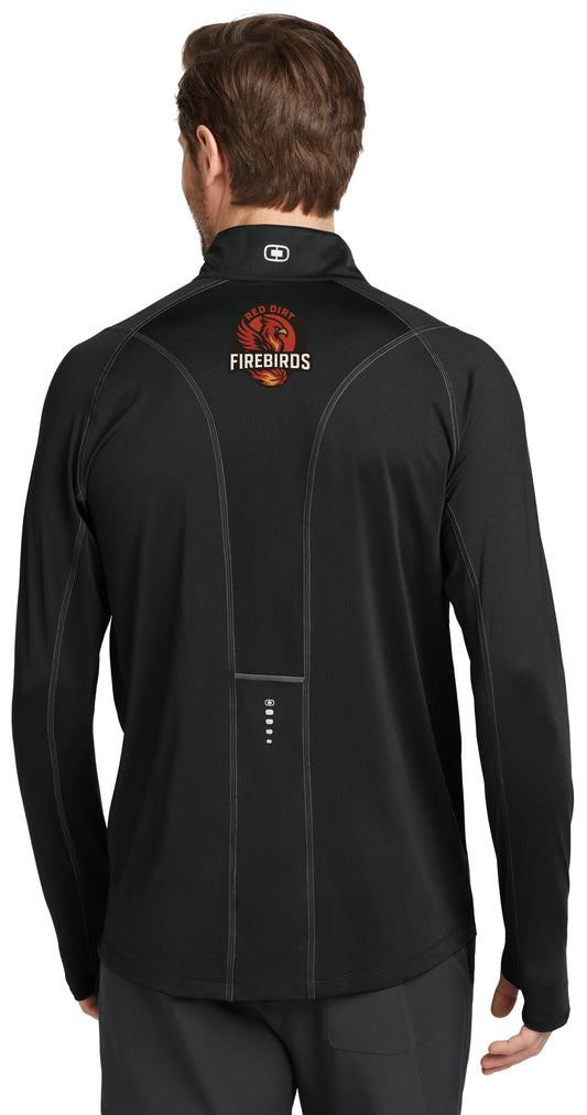 Red Dirt Firebirds - Embroidered LC - Logo Tag Back - OGIO® Nexus 1/4-Zip Pullover. OE335