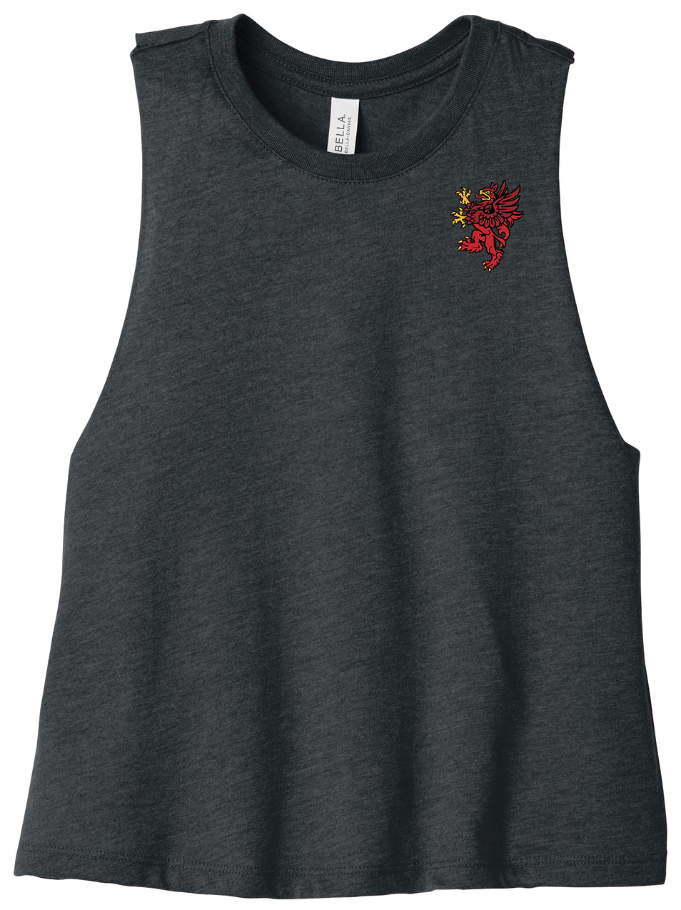 Red Griffin - BELLA+CANVAS Women's Racerback Cropped Tank. BC6682