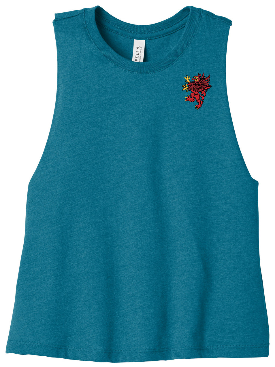Red Griffin - BELLA+CANVAS Women's Racerback Cropped Tank. BC6682
