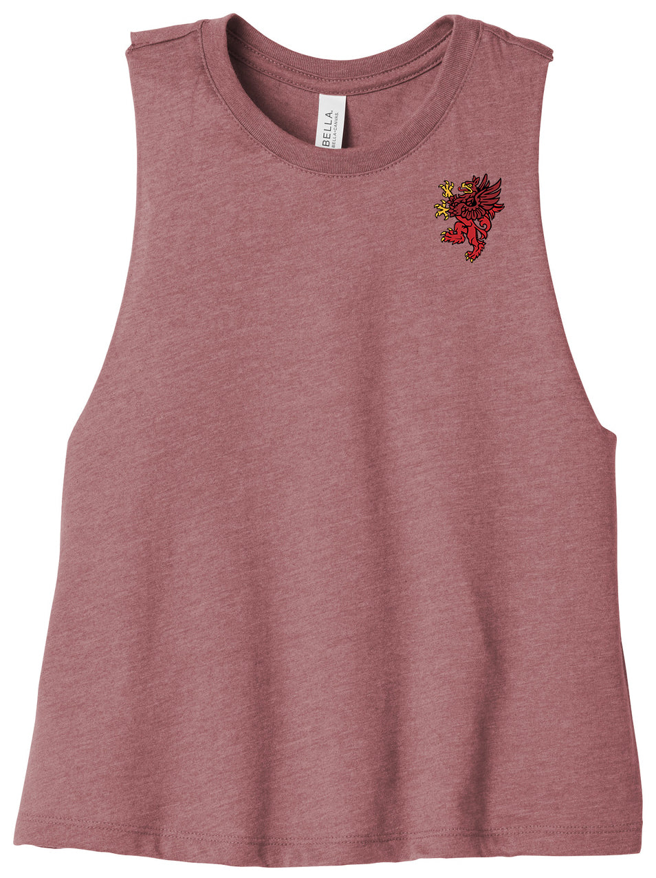 Red Griffin - BELLA+CANVAS Women's Racerback Cropped Tank. BC6682