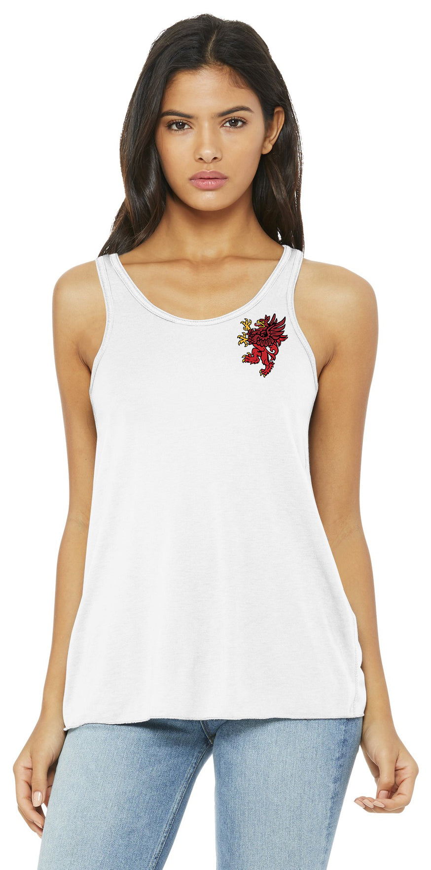 Red Griffin - BELLA+CANVAS Women's Flowy Racerback Tank. BC8800
