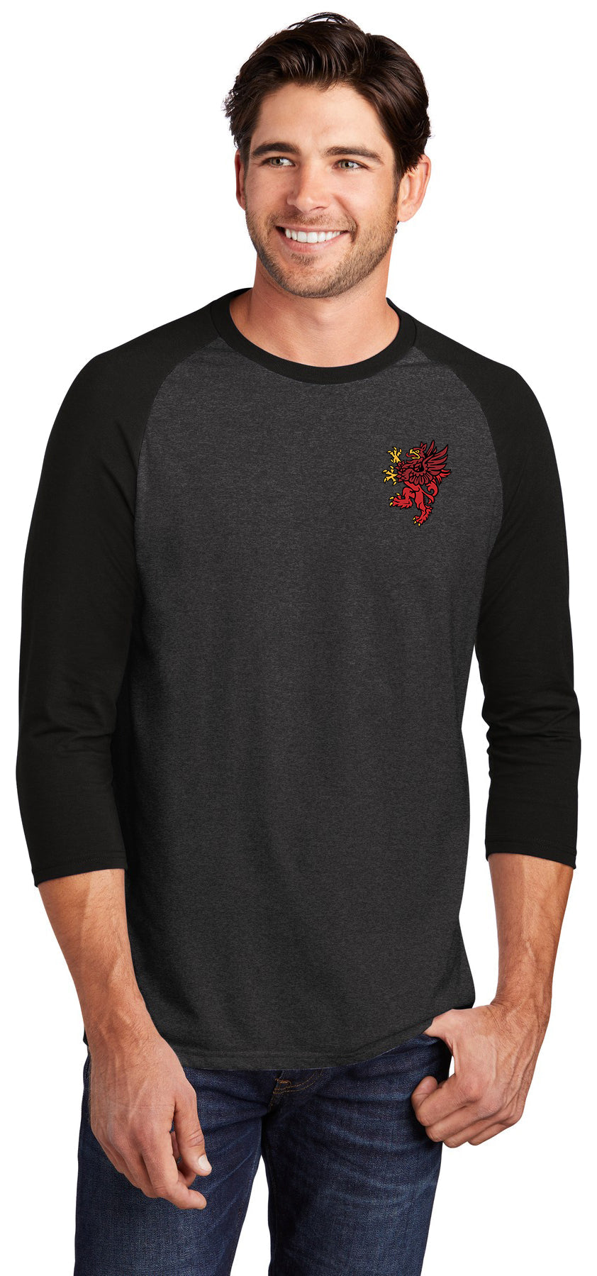 Red Griffin - District Perfect Tri 3/4-Sleeve Raglan. DM136