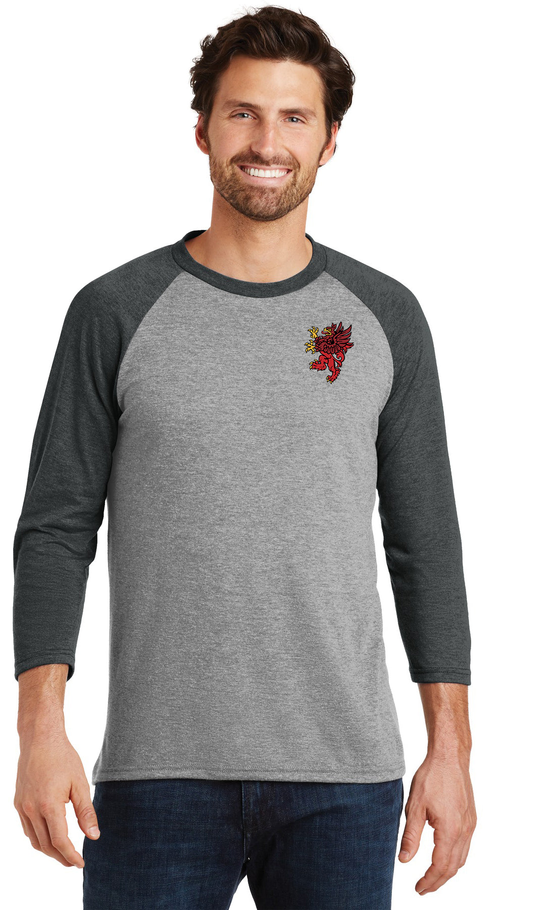Red Griffin - District Women's Perfect Tri Long Sleeve Tunic Tee. DT