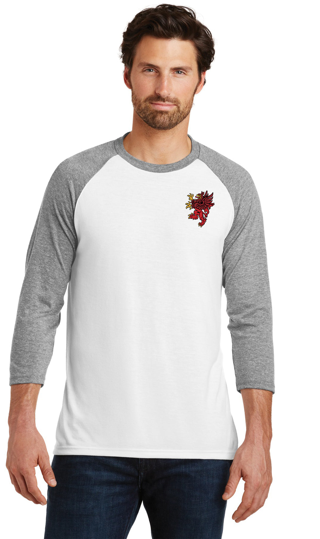 Red Griffin - District Perfect Tri 3/4-Sleeve Raglan. DM136
