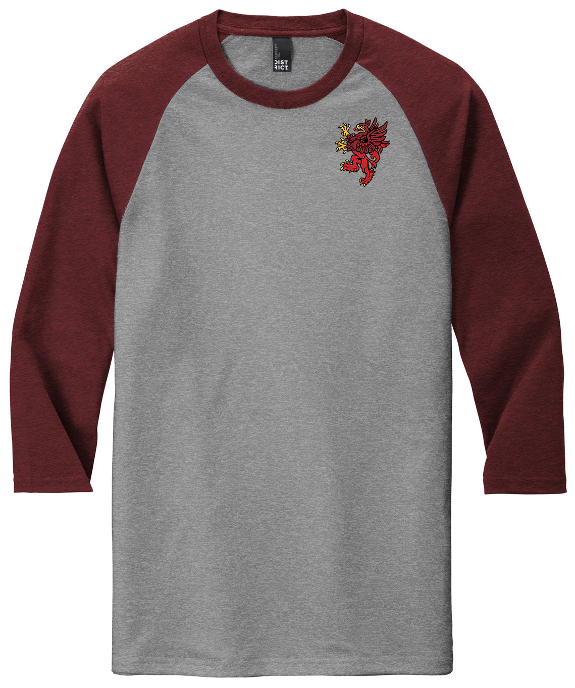 Red Griffin - District Perfect Tri 3/4-Sleeve Raglan. DM136