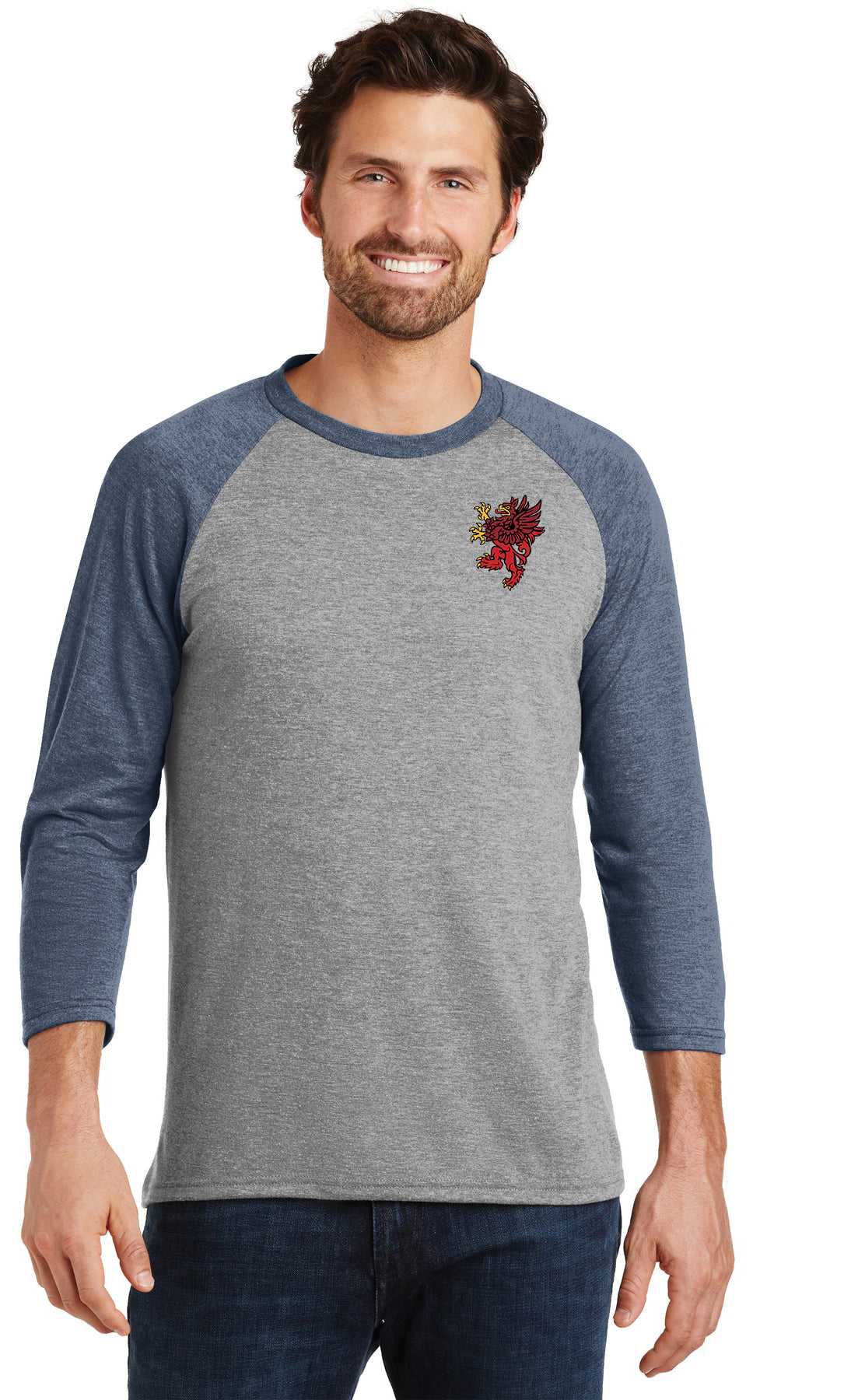Red Griffin - District Perfect Tri 3/4-Sleeve Raglan. DM136