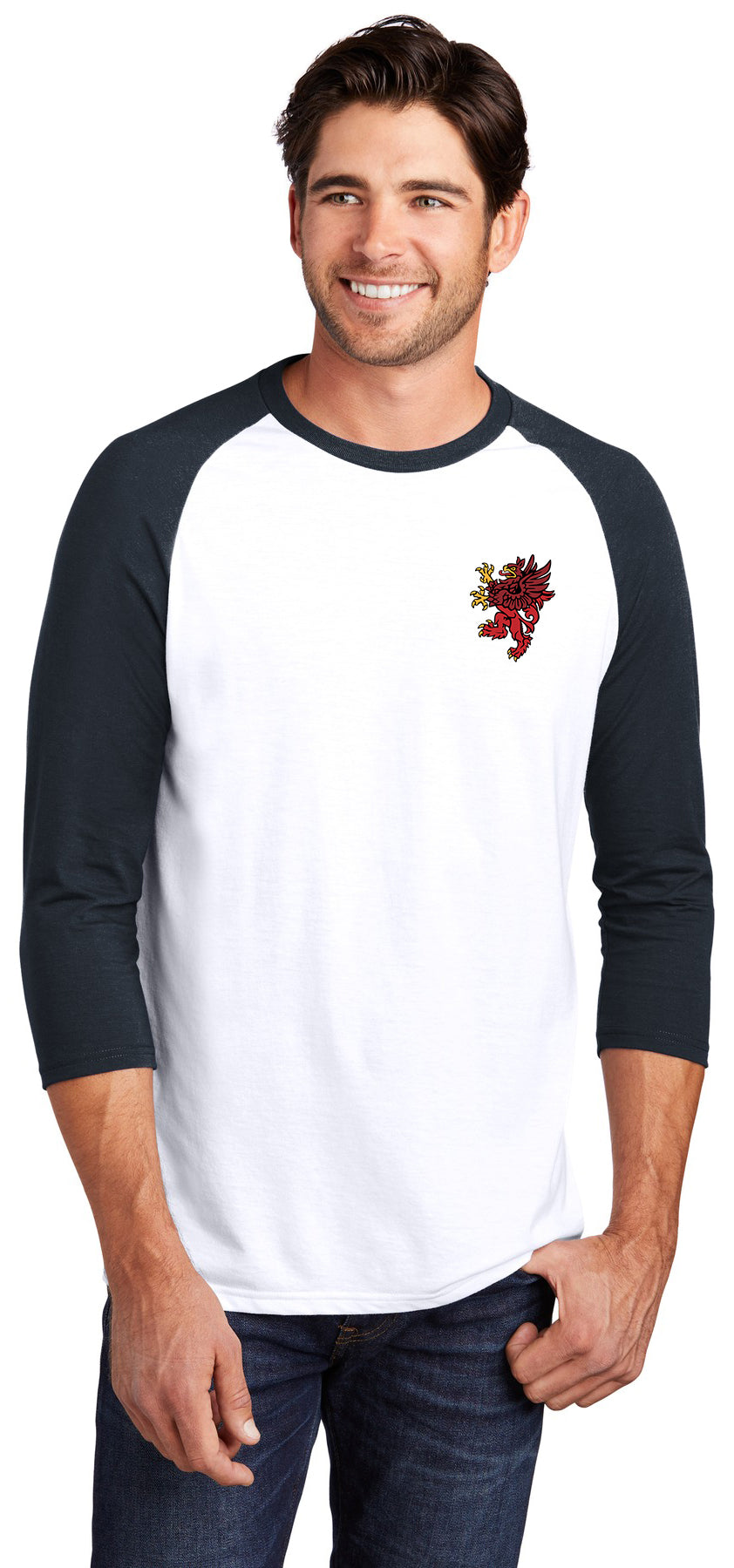 Red Griffin - District Perfect Tri 3/4-Sleeve Raglan. DM136