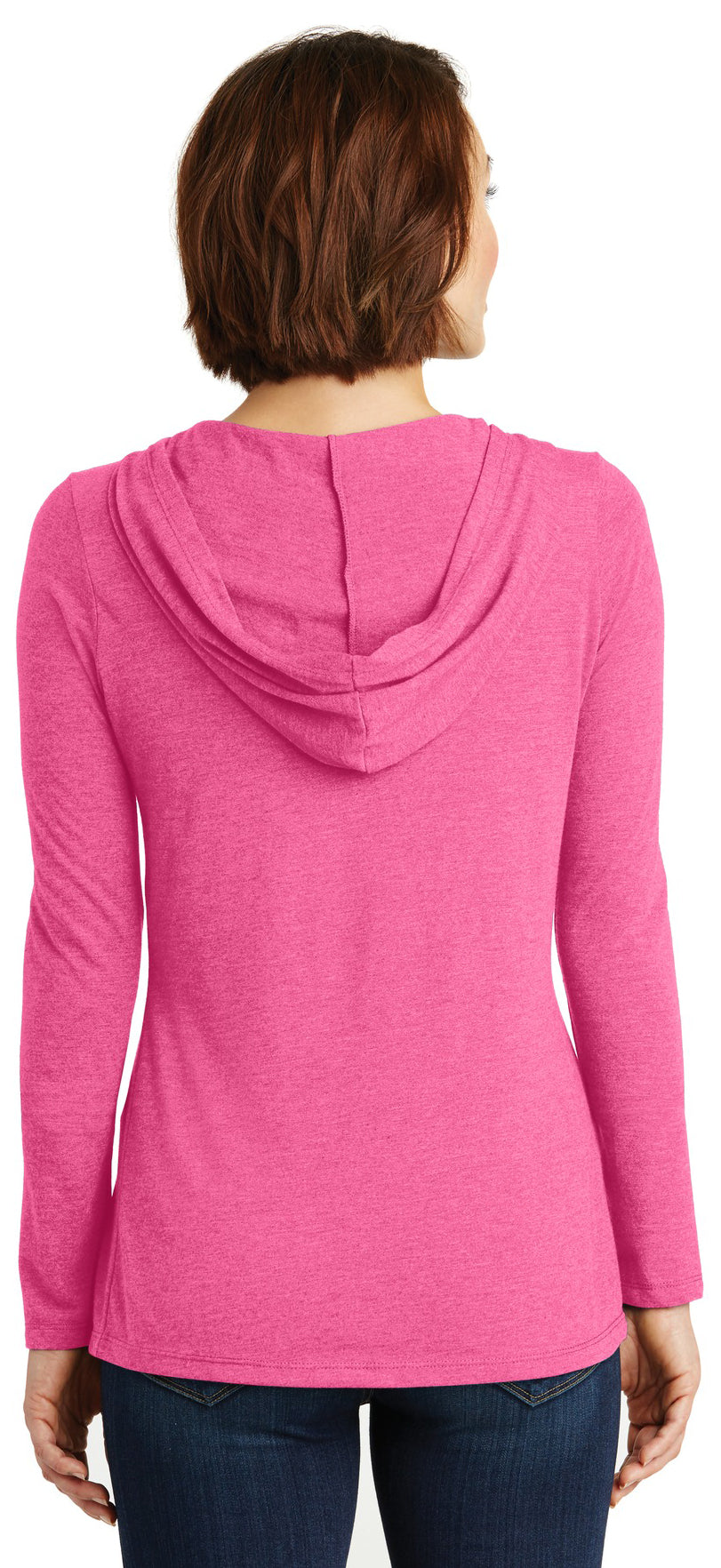 Red Griffin - District Women's Perfect Tri Long Sleeve Hoodie. DM139L