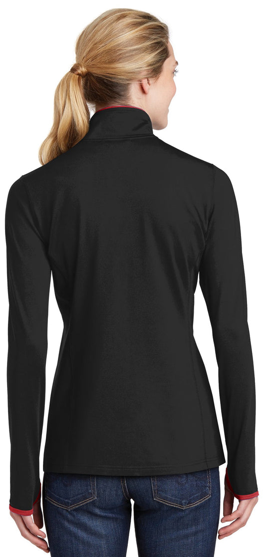 Red Griffin - Sport-Tek Women's Sport-Wick Stretch Contrast Full-Zip Jacket.  LST853