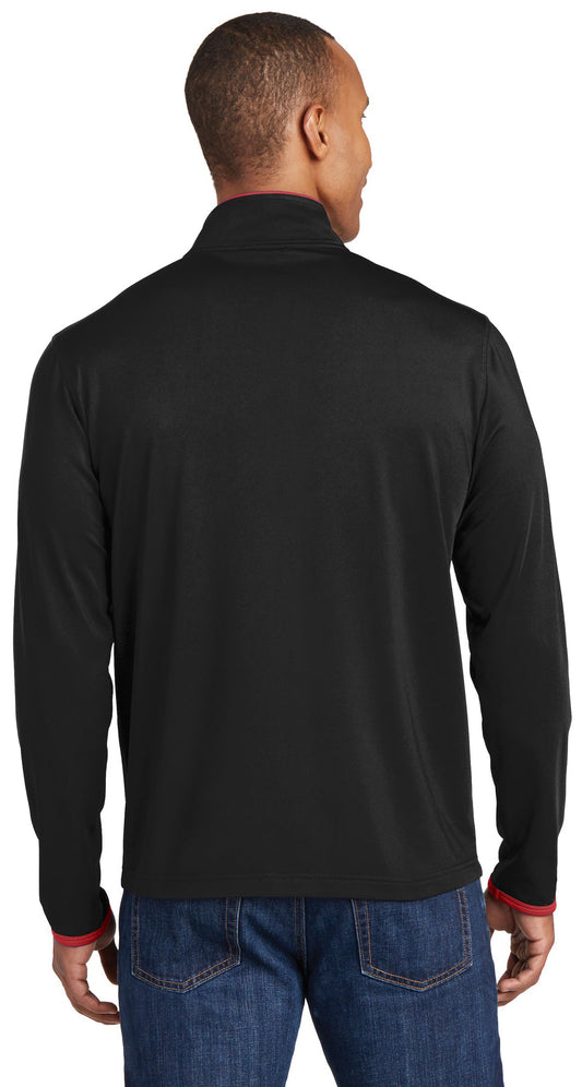 Red Griffin - Sport-Tek Sport-Wick Stretch Contrast Full-Zip Jacket.  ST853