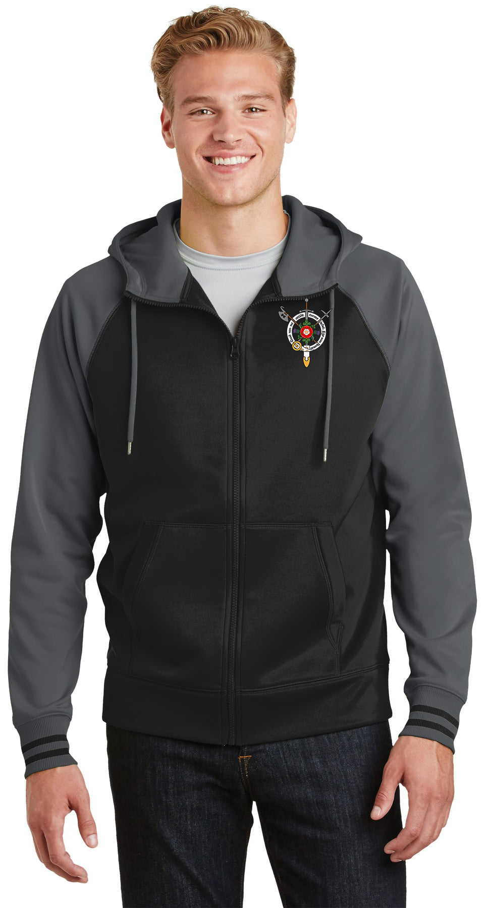 Yeoman Bodyguard - Sport-Tek Sport-Wick Varsity Fleece Full-Zip Hooded Jacket. ST236