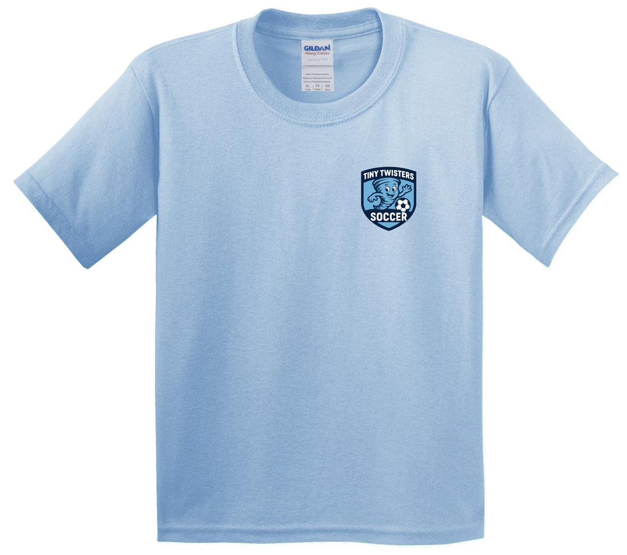 Tiny Twisters Soccer - Logo - Gildan® - Youth Heavy Cotton 100% Cotton T-Shirt. 5000B