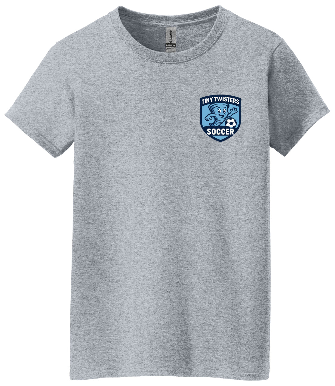 Tiny Twisters Soccer - Logo - Gildan® Women's Heavy Cotton 100% Cotton T-Shirt. 5000L