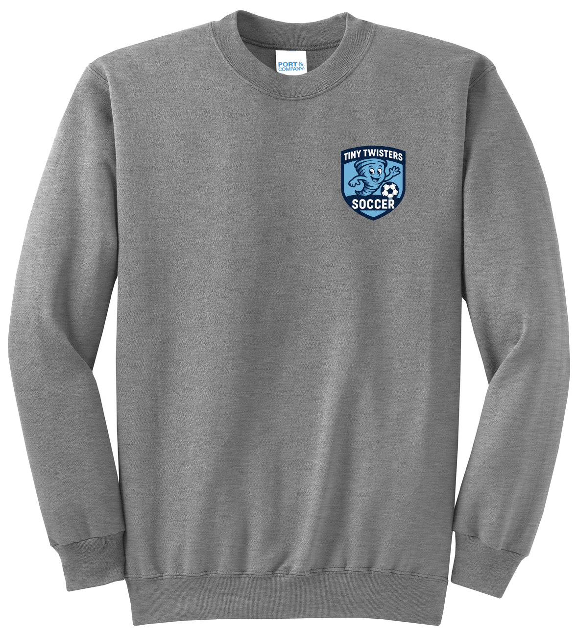 Tiny Twisters Soccer - Logo - Port & Company® - Core Fleece Crewneck Sweatshirt. PC78