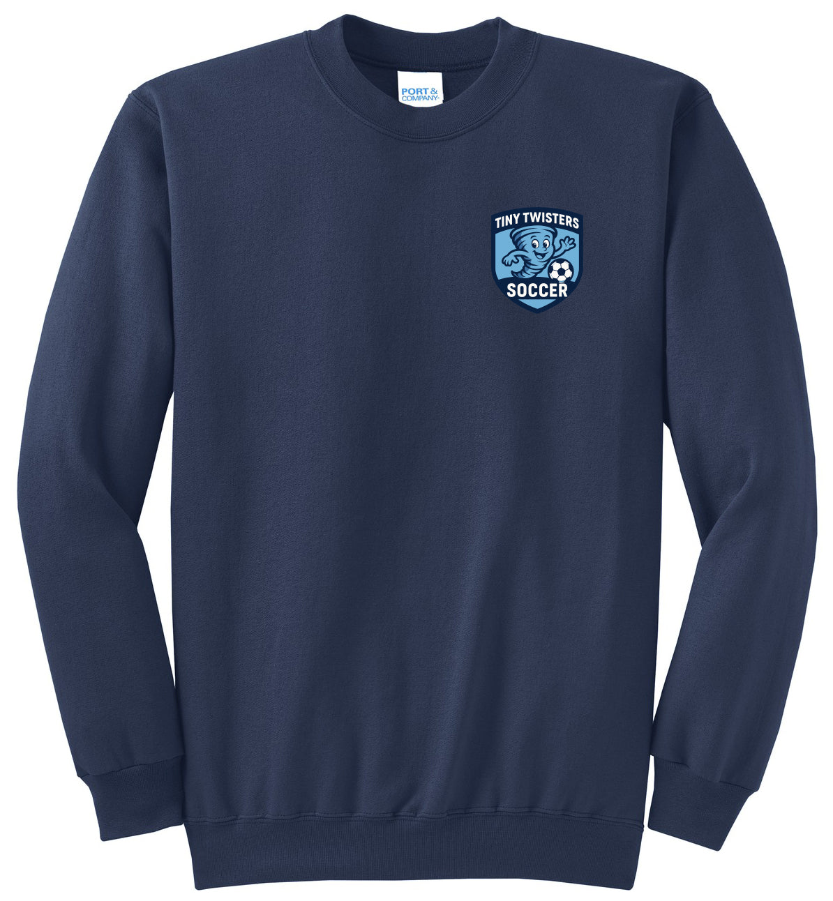 Tiny Twisters Soccer - Logo - Port & Company® - Core Fleece Crewneck Sweatshirt. PC78