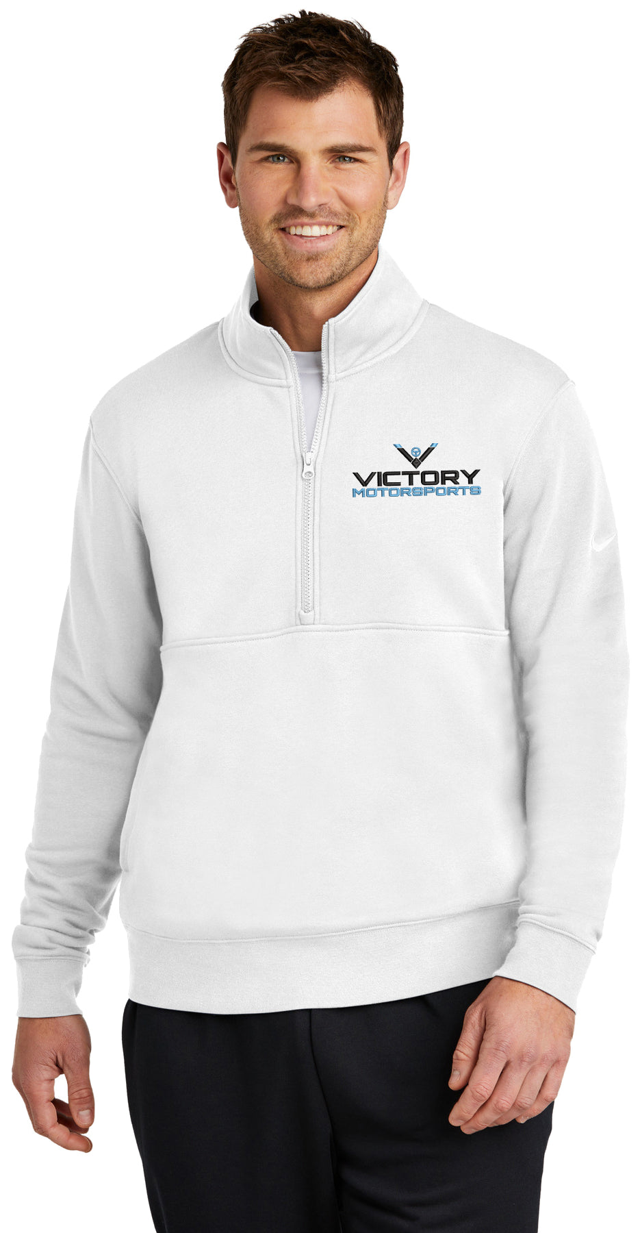 Victory Motor Sports - Nike Club Fleece Sleeve Swoosh 1/2-Zip NKDX6718