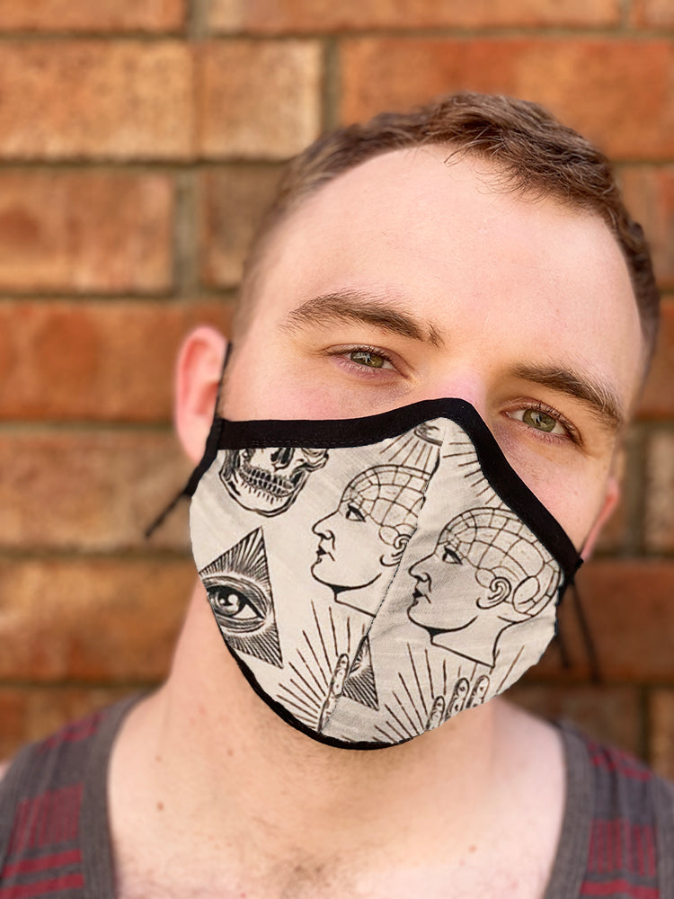 Four Layer Fully Wired Protective Cloth Face Mask - Made in USA - Frenology, Adult