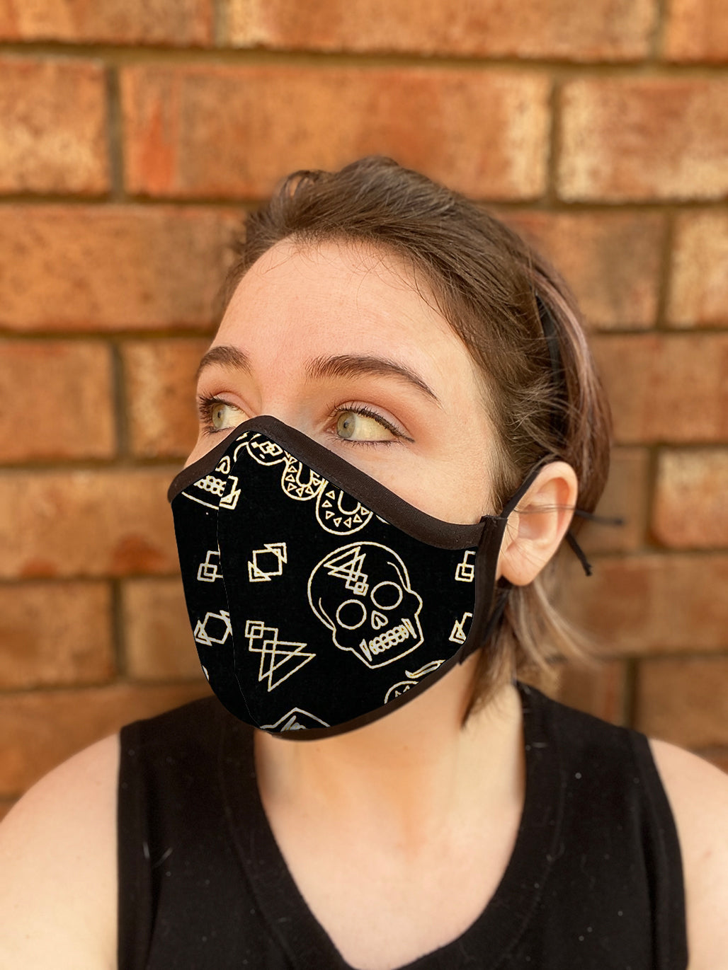 Four Layer Fully Wired Protective Cloth Face Mask - Made in USA - Glam Occult, Adult