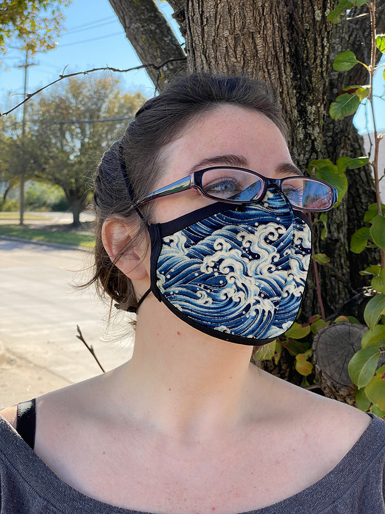 Four Layer Fully Wired Protective Cloth Face Mask - Made in USA - Great Wave, Adult