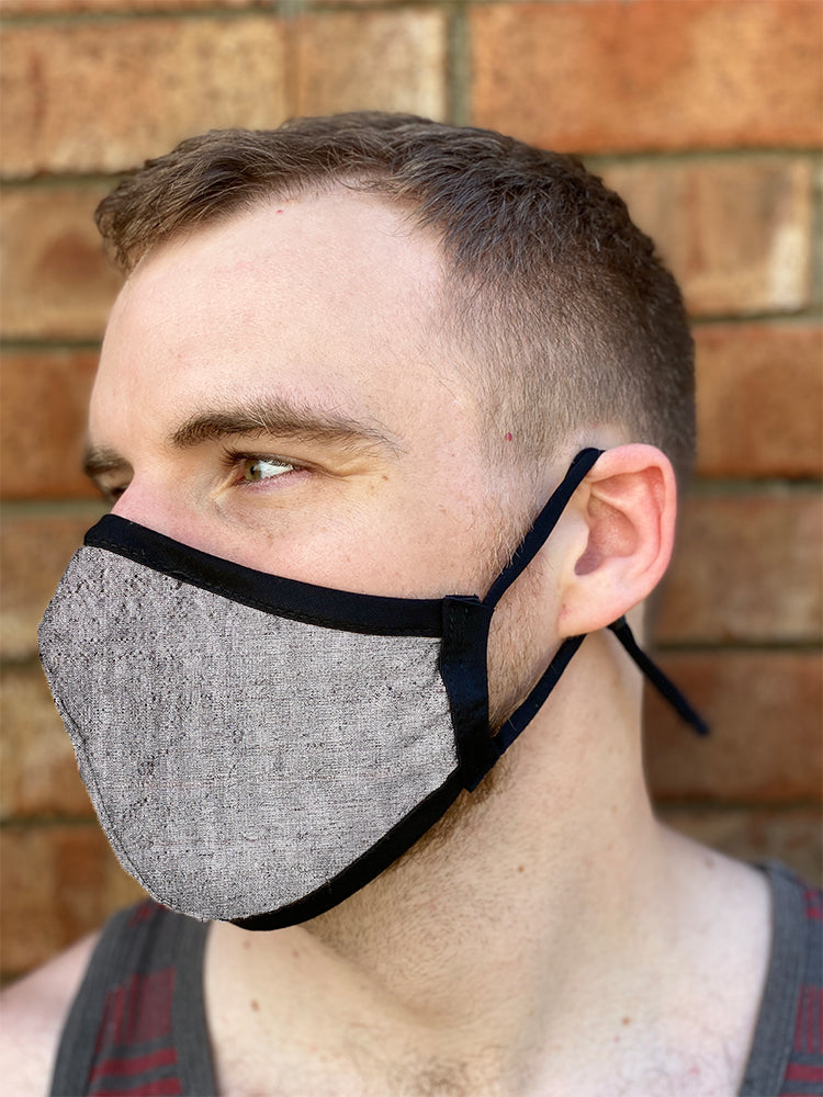 Four Layer Fully Wired Protective Cloth Face Mask - Made in USA - Moonshadow Silk, Adult