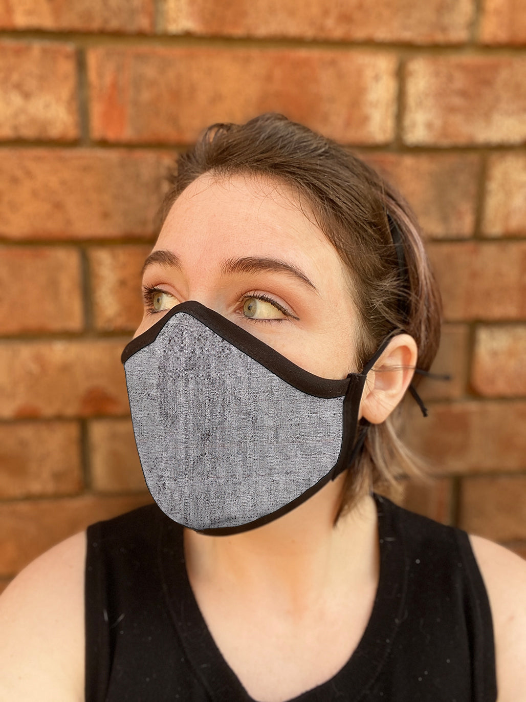 Four Layer Fully Wired Protective Cloth Face Mask - Made in USA - Moonshadow Silk, Adult