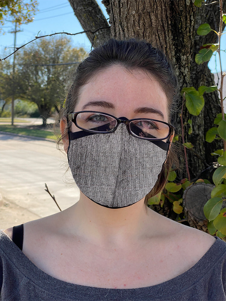 Four Layer Fully Wired Protective Cloth Face Mask - Made in USA - Moonshadow Silk, Adult