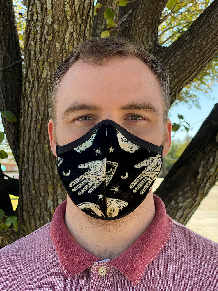 Four Layer Fully Wired Protective Cloth Face Mask - Made in USA - Occult, Adult