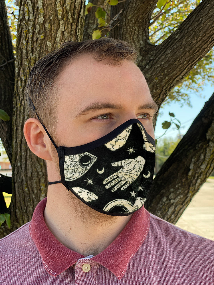 Four Layer Fully Wired Protective Cloth Face Mask - Made in USA - Occult, Adult
