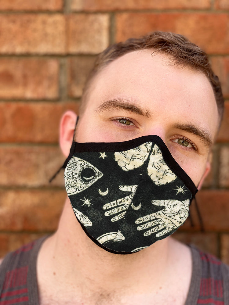 Four Layer Fully Wired Protective Cloth Face Mask - Made in USA - Occult, Adult