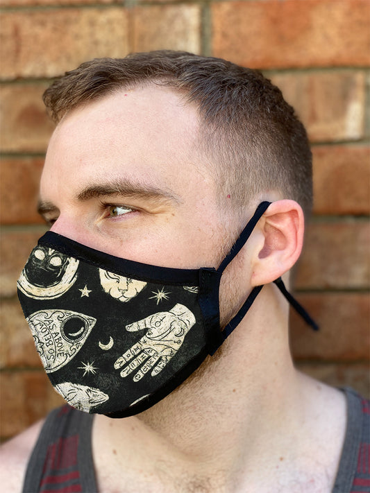Four Layer Fully Wired Protective Cloth Face Mask - Made in USA - Occult, Adult