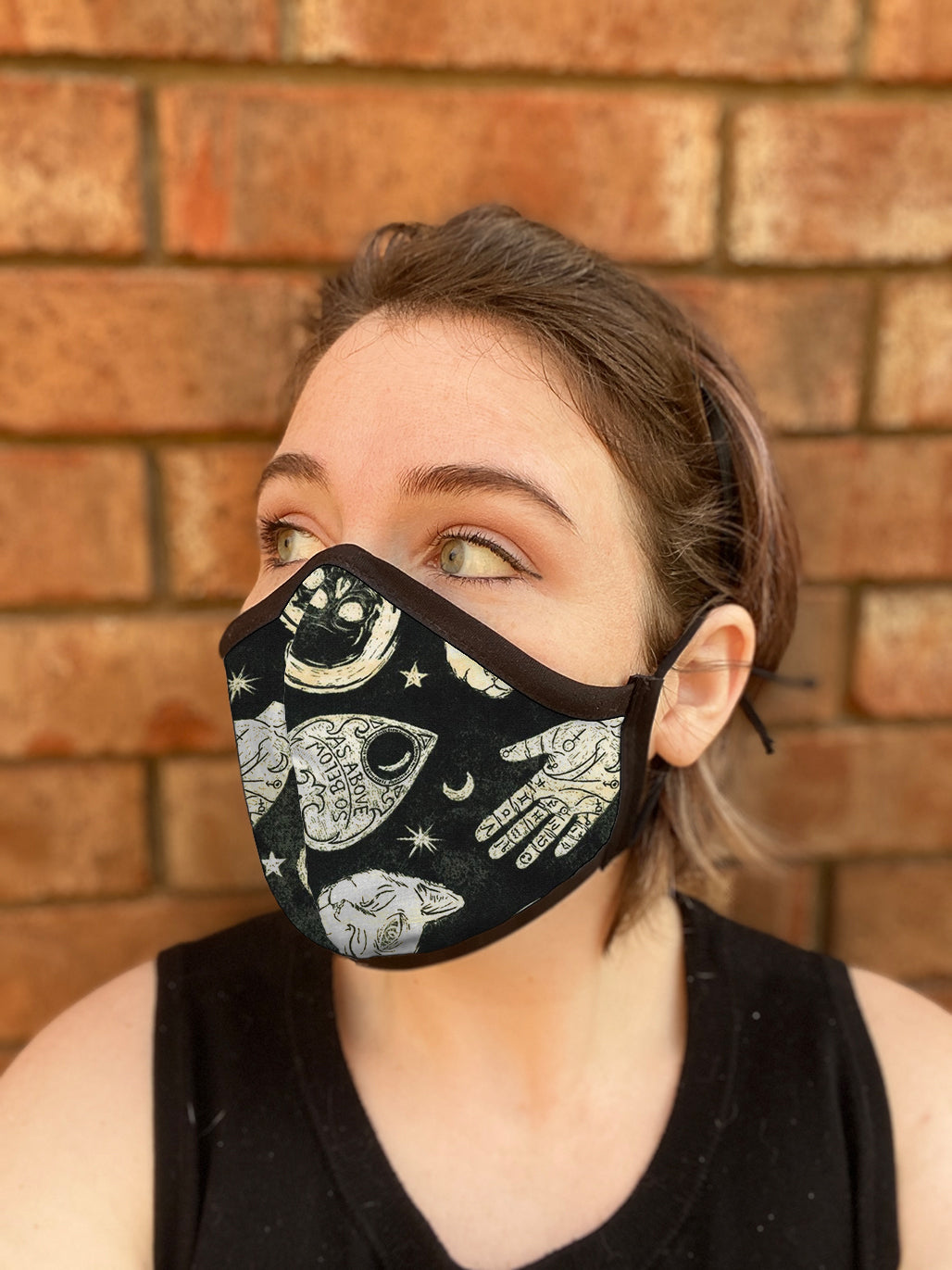 Four Layer Fully Wired Protective Cloth Face Mask - Made in USA - Occult, Adult