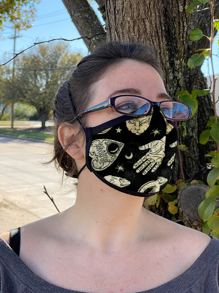 Four Layer Fully Wired Protective Cloth Face Mask - Made in USA - Occult, Adult