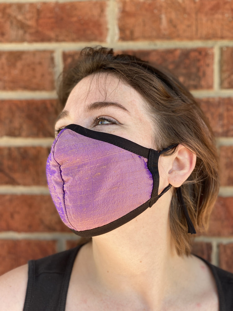Four Layer Fully Wired Protective Cloth Face Mask - Made in USA - Oxford Silk, Adult