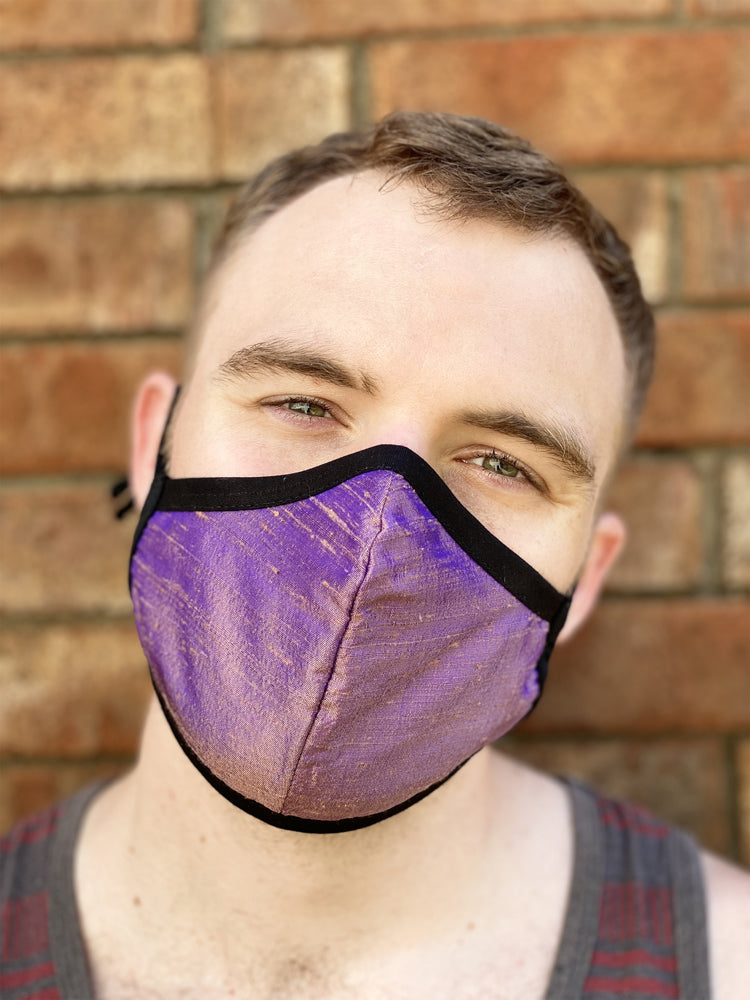 Four Layer Fully Wired Protective Cloth Face Mask - Made in USA - Oxford Silk, Adult